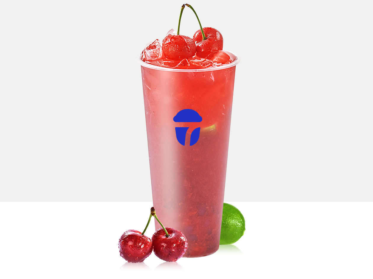 樱桃莓莓冰柠茶